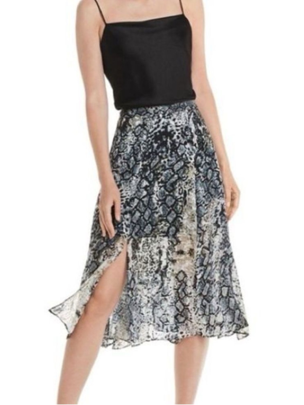 Alice And Olivia Athena Animal Print Midi Skirt Nwt Size 2 — image 6 of 8